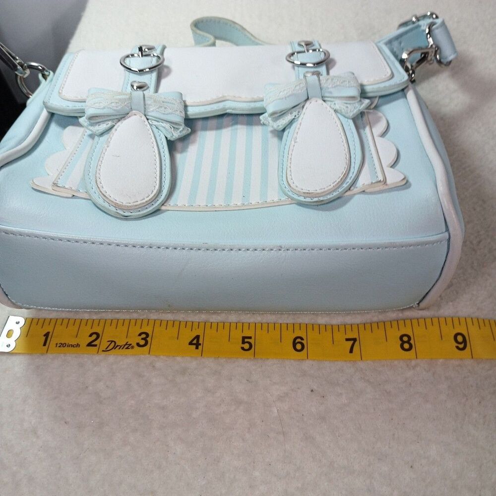 Hot Topic Pastel Blue Bunny Ear Crossbody Bag Sweet Society Blue & White Kawaii - Picture 14 of 16